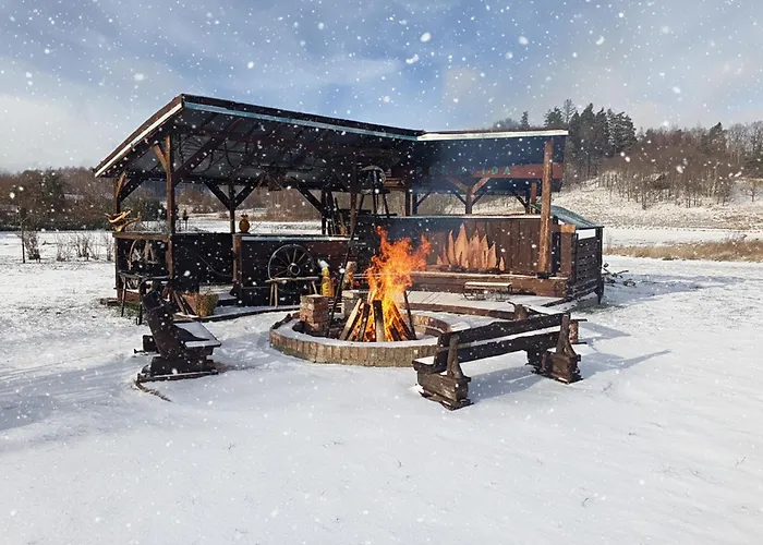 아파트 The Old Barn Luksusowa Stodola Z Calorocznym Jacuzzi Kominkiem I Widokiem Na Wzgorza I Las Dla 8-10 Osob Na Dolnym Slasku Min 2 Noce Ploczki Gorne